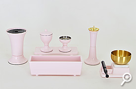 創価学会専用仏具 『 PCエール7 ピンク仏具』