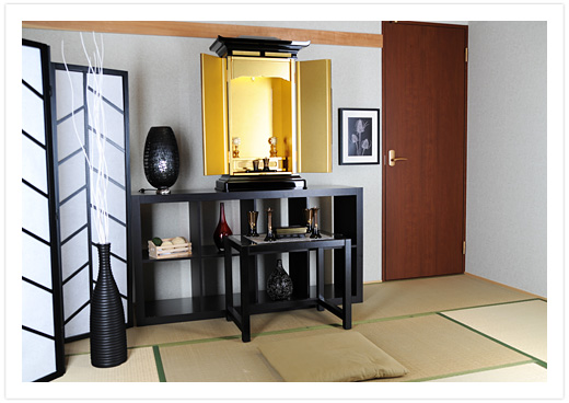 創価学会専用家具調仏壇 『妙法殿 （みょうほうでん）』の設置事例写真