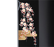 創価学会専用伝統型仏壇　創春 黒檀 しだれ桜蒔絵09