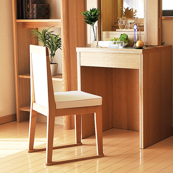 家具調仏壇 ビータ 700 椅子付 ナチュラル | 創価学会仏壇＆仏具専門店