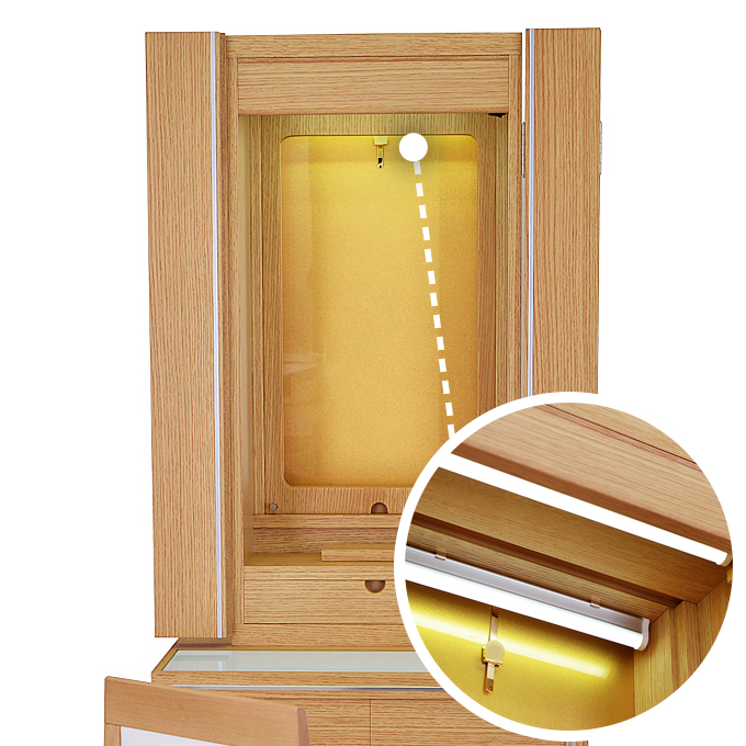 家具調仏壇 ビータ 700 椅子付 ナチュラル | 創価学会仏壇＆仏具専門店