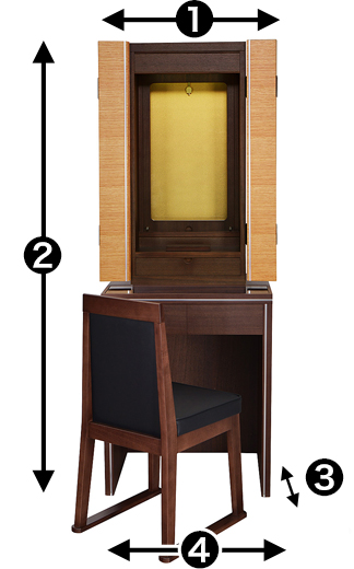 家具調仏壇 ビータ 700 椅子付 ツートン | 創価学会仏壇＆仏具専門店