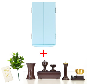 コンパクト仏壇 新ブック型 ライトブルー | 創価学会仏壇＆仏具専門店