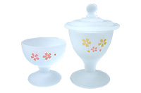 仏茶器くもりガラスホワイト