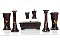 銅器華型ワイン桜彫金